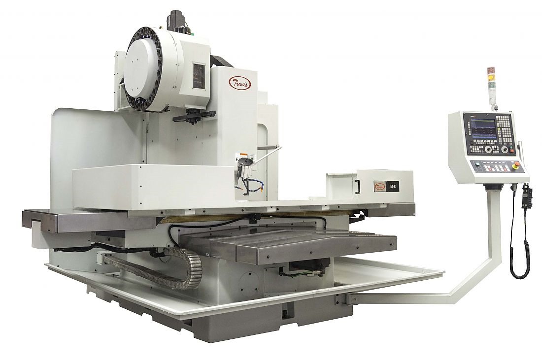 Fresadora CNC – Modelo: Travis M 8 –3 Eixos - Capacidade: -X=2000 mm / Y = 800mm / Z = 800 mm